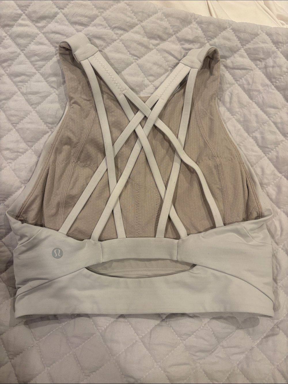 lululemon athletica Strappy Mesh-Back Sports Bra — Dune 6